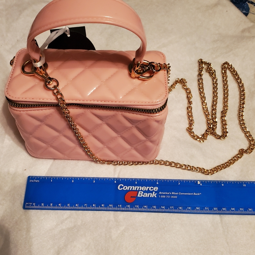 Pink quilted bag